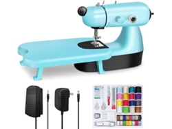 Mini máquina de coser eléctrica con placa de extensión para bolsa de costura, luz LED, costura rápida, Digitallab