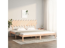 Estructura De Cama De Madera Maciza 200x200 Cm