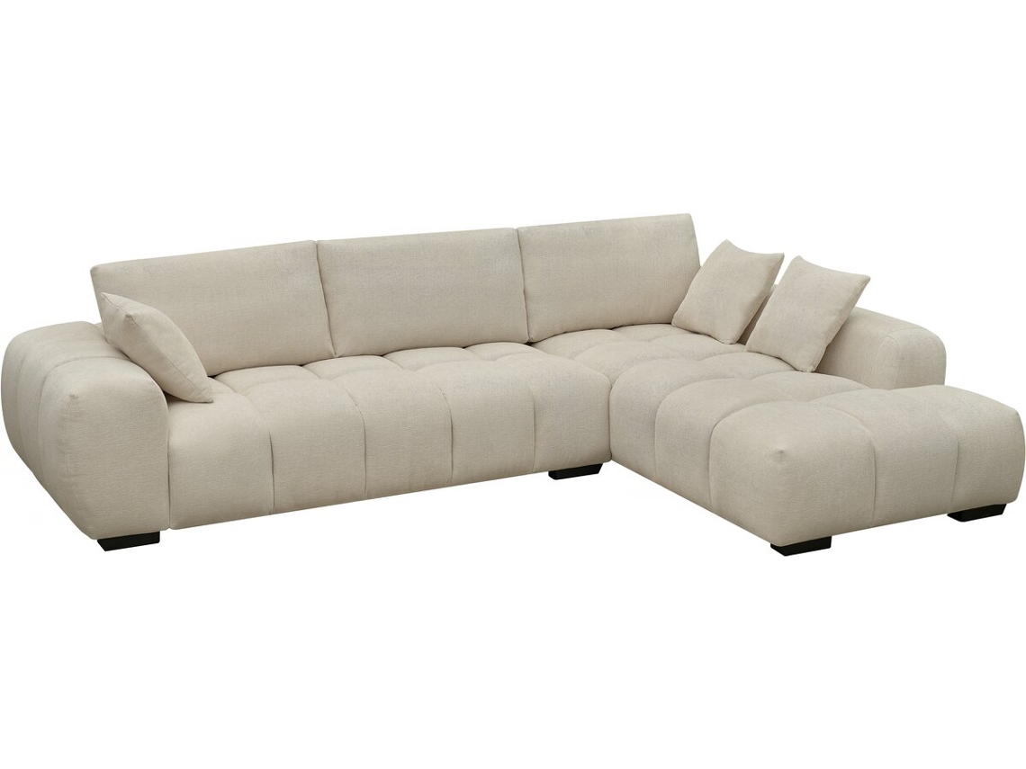 Sofá esquinero 3 plazas de tela Monceau beige Habitat Et Jardin