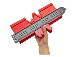 Medidor De Contorno 25cm Herramienta De Marcado Preciso Para Azulejos Madera Laminada Rojo
