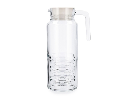 Jarra Con Tapa Y Dosificador LUMINARC Cheqs Cristal Transparente 1,3 L