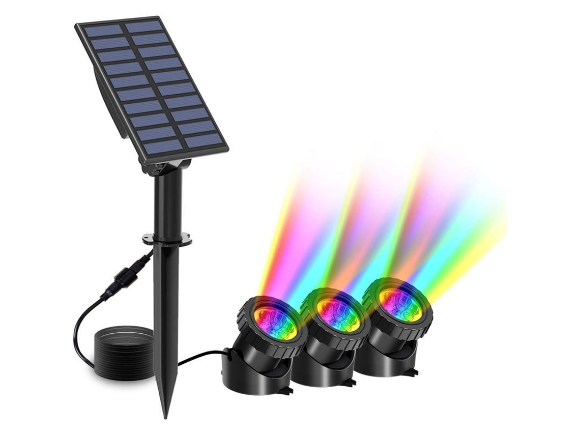 2026-24580-luces Subacuáticas Solares, 3 Unidades, 2 Modos, Rgb Cambio De Color, Ip68 Resistente Al Agua