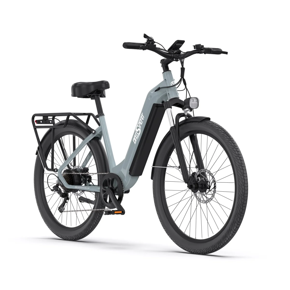 Bicicleta Eléctrica Onesport Ot05 250w 36v 18.2ah Autonomía 120km Neumáticos 27.5x2.25 Sensor de Par Freno Hidráulico Gris
