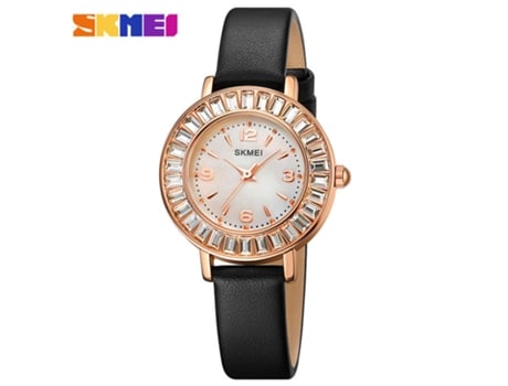Reloj De Pulsera para Mujer De Moda, Relojes De Cuarzo De Cuero para Mujer Relojes Analógicos Resistentes Al Agua-Blanco LUUCOZK
