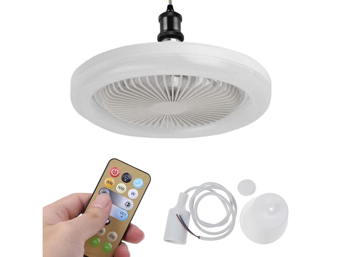 2026-ventiladores De Techo Con Luz 30w Ajustable Lampara Inteligente E27 Para Sala Dormitorio Hogar