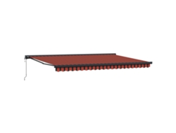 Maison Exclusive - Toldo Retráctil Naranja Y Marrón 500 X 300 X 165 Cm