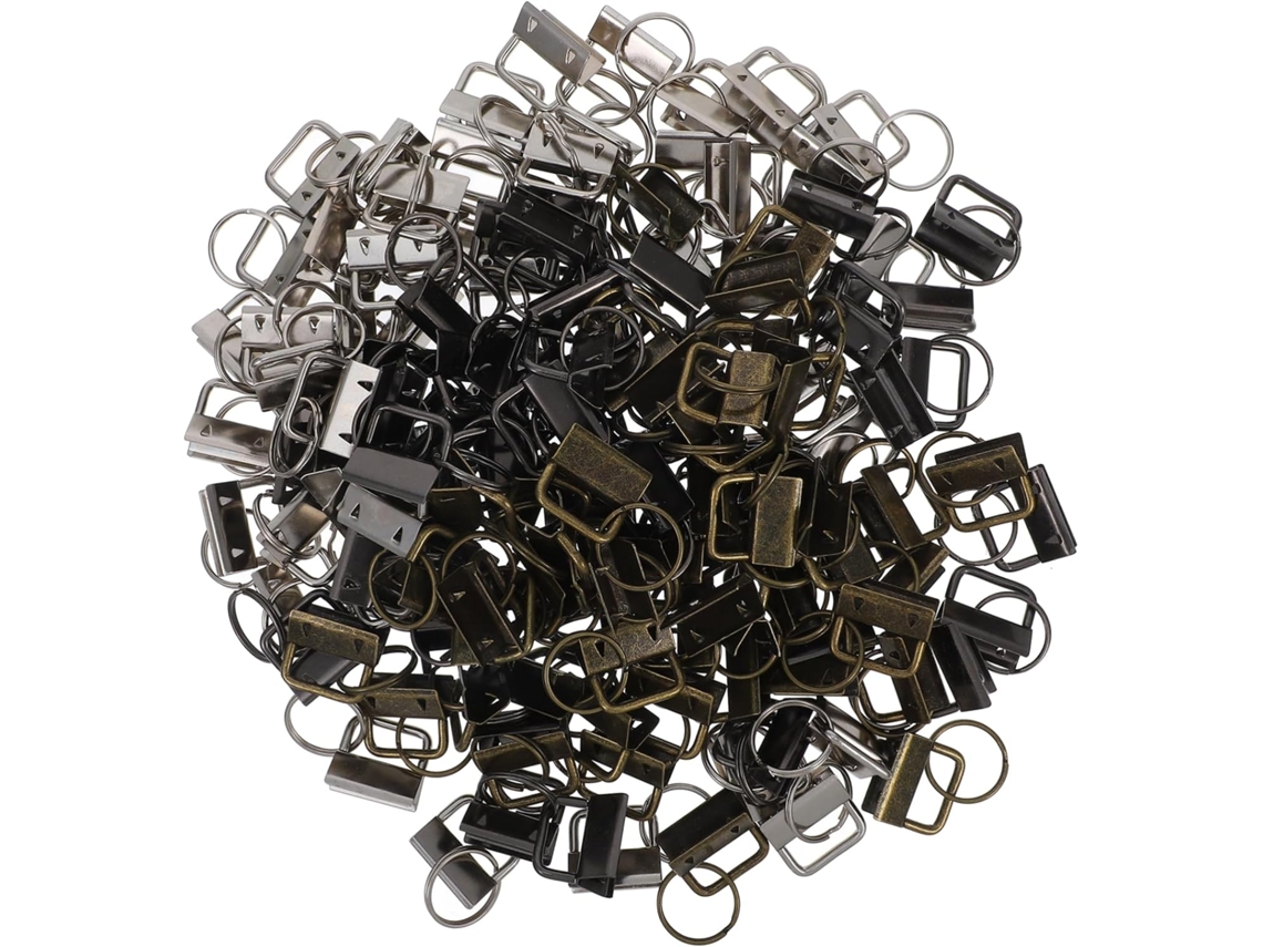 Nuobesty De 150 Peças De Ferragens Para Chaveiros Com Argolas E Acessórios Para Confecção De Chaveiros.