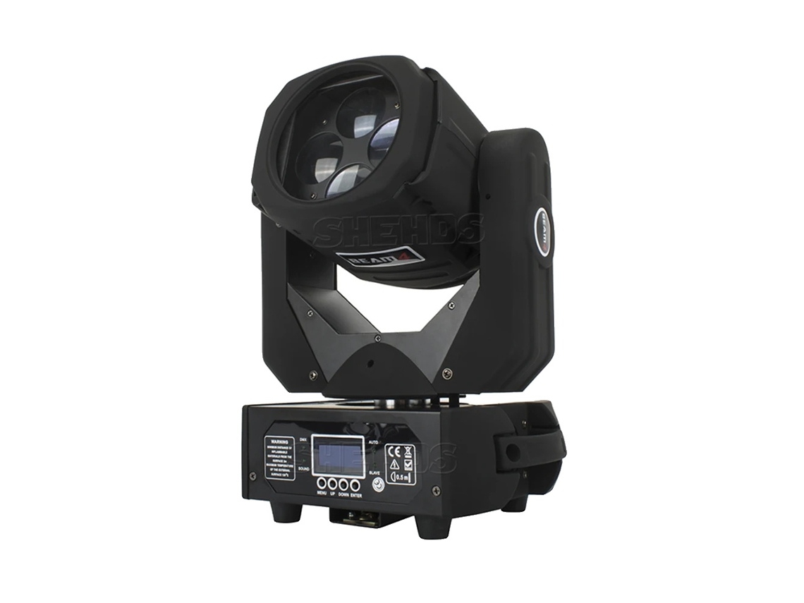 Luz móvil, control DMX, LED de 100 W, 2 unidades de 4 x 25 W, enchufe UE OEM