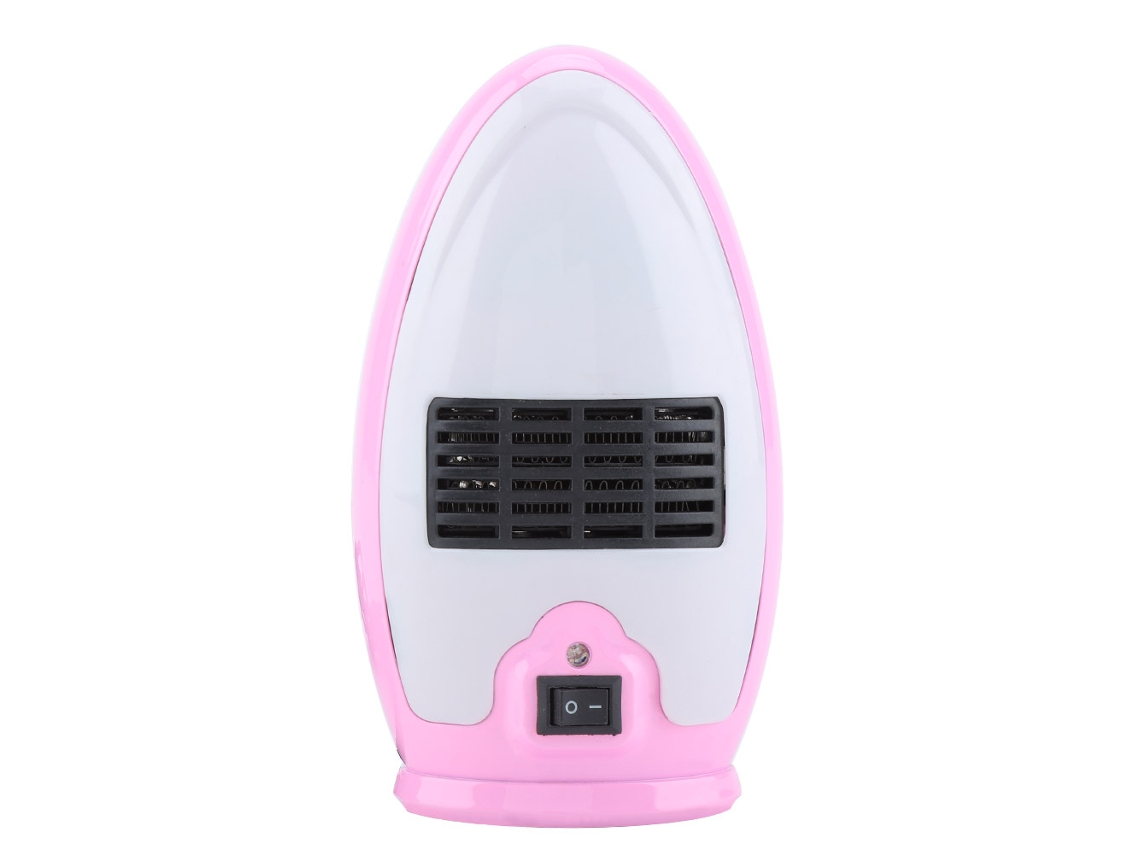 Calentador de aire eléctrico portátil de 80 W (miniventilador, enchufe chino, 200 V, rosa)