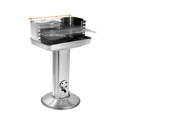 Parrilla de columna para barbacoa, altura ajustable, construcción de acero inoxidable, tipo 1 OEM
