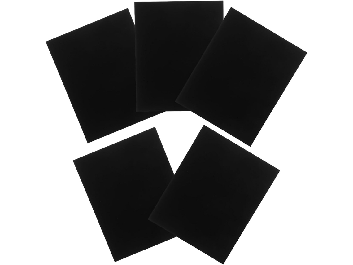 Juego De 5 Placas De Aluminio Anodizado Negro Brillante Grabables De 200 X 250 X 0,5 Mm – Paneles