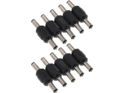 Adaptador De Cc Macho De 10 Piezas, Conector De Alimentación Coaxial Compatible