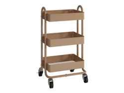 Carro de servicio Pyhäntä con 3 cestas acero 79 x 46 x 35 cm - Marrón claro EN.CASA