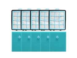 5 esponjas de algodón y 5 filtros HEPA compatibles con Philips FC8760 y FC8761.