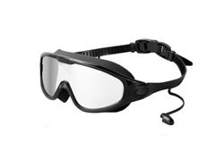 Gafas de natación antivaho 2000c - Modelo con auriculares intrauditivos - Negro transparente (en caja)