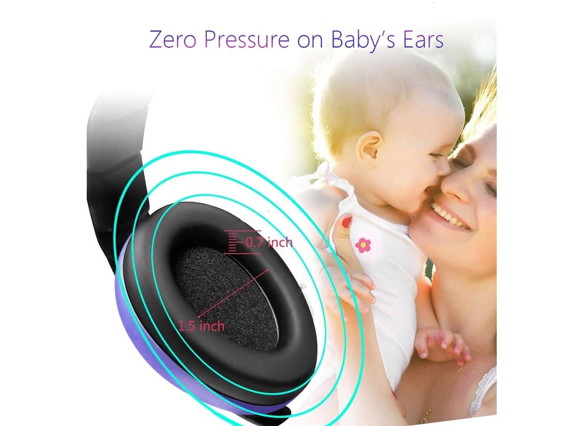 Auriculares Cancelación de ruido para bebés Orejeras para bebés Morado  Cancelación de ruido para niños pequeños