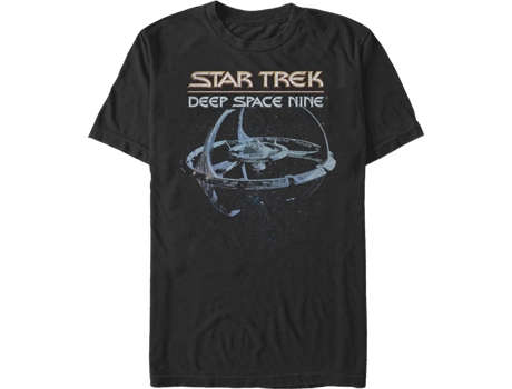 Camiseta Unisexo DEEPSTONE Star Trek Deep Space Nine Negro (XXL)