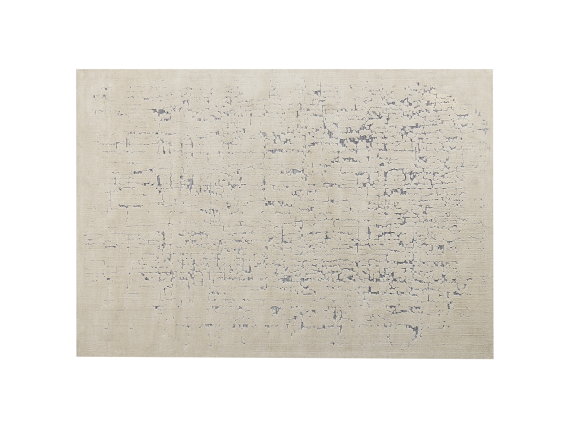 Tapete Para Sala De Estar Moderna Beliani Nakus De Poliéster Creme 160x230