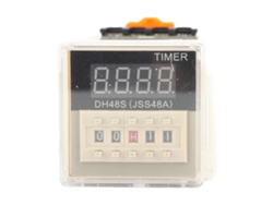 Relé Temporizador Digital Dh48s-2z De 220 V Con Base De Alimentación Y Doble Pantalla.