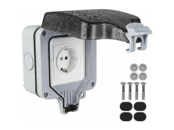 Enchufe Exterior Impermeable Ip66, Tomacorriente Completo, Resistente Al Agua Y Polvo Para Exteriores