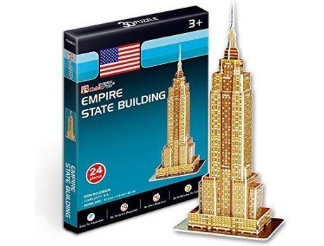 Puzzle 3D CUBICFUN Empire State Building (Edad Minima: 5 años - 24 piezas)