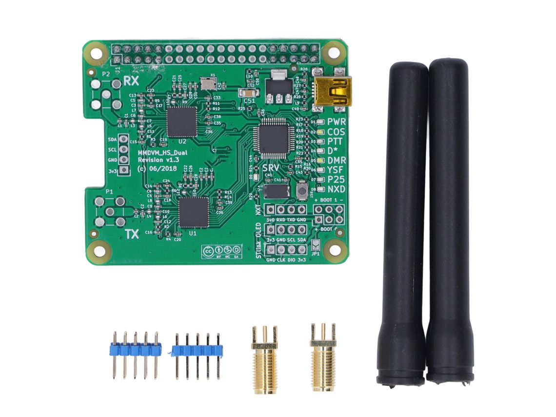 Omni-placa Hotspot Mmdvm Duplex Kit Con 2 Antenas Compatible Con Dmr P25 D-star Para Raspberry Pi Revisión 1.3
