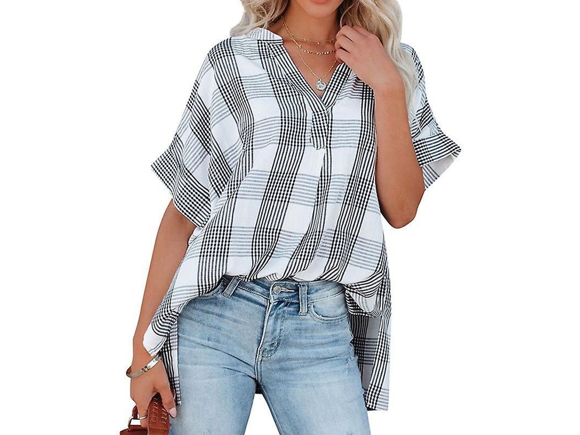 2026-camisas Casual Sueltas Con Estampado De Rayas Para Mujer De Tela Suave Y Transpirable