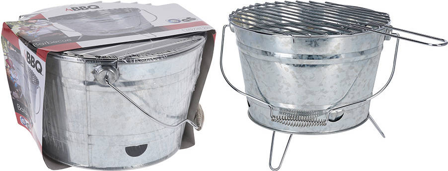 Barbacoa EDM Barril de Zinc (Gris - Zinc - 22x17x27cm)