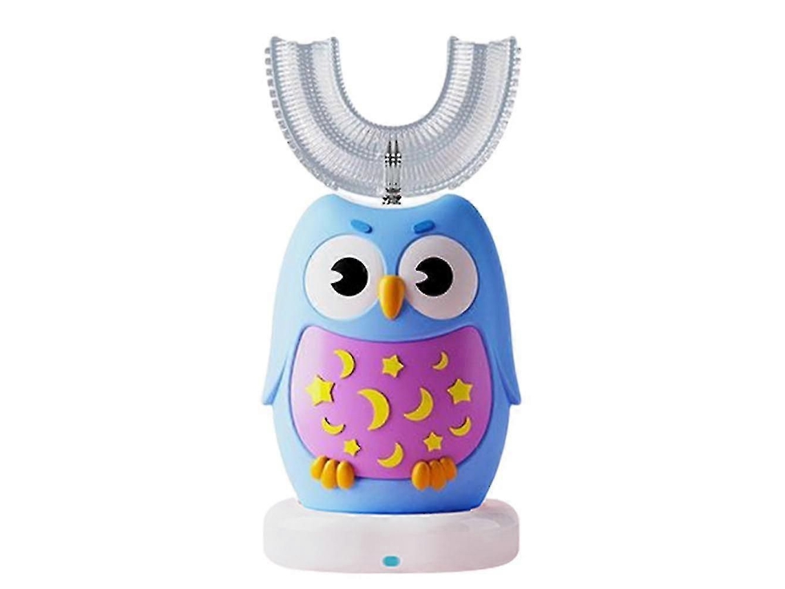 Cepillo de dientes infantil en forma de U con cabezal de silicona suave, limpieza bucal 360°, eléctrico para niños. GOKOCO