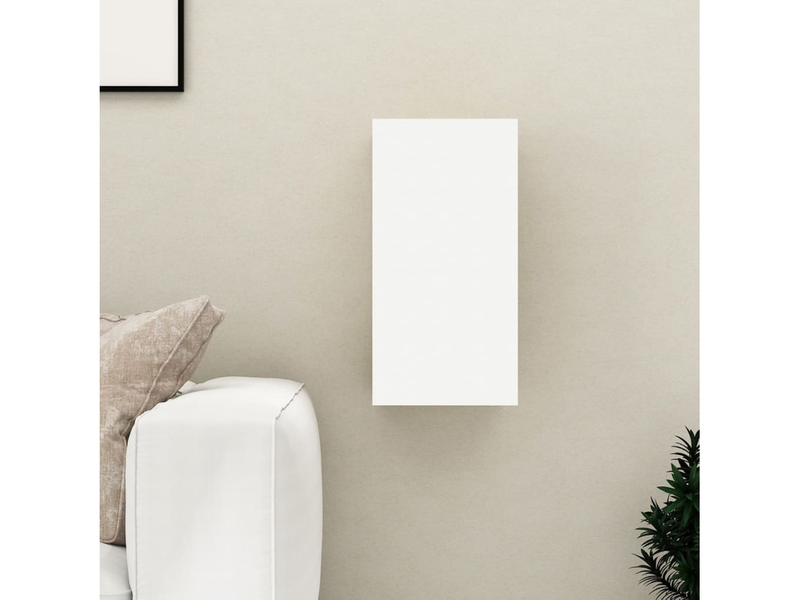 Mueble de Armario Tv 30,5X30X60 Cm Contrachapado Blanco/Roble Sonoma