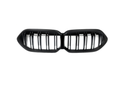 Rejilla de parachoques delantero de doble hoja, color negro brillante, para BMW Serie 2 F44 2020-2022, como se muestra en el OEM