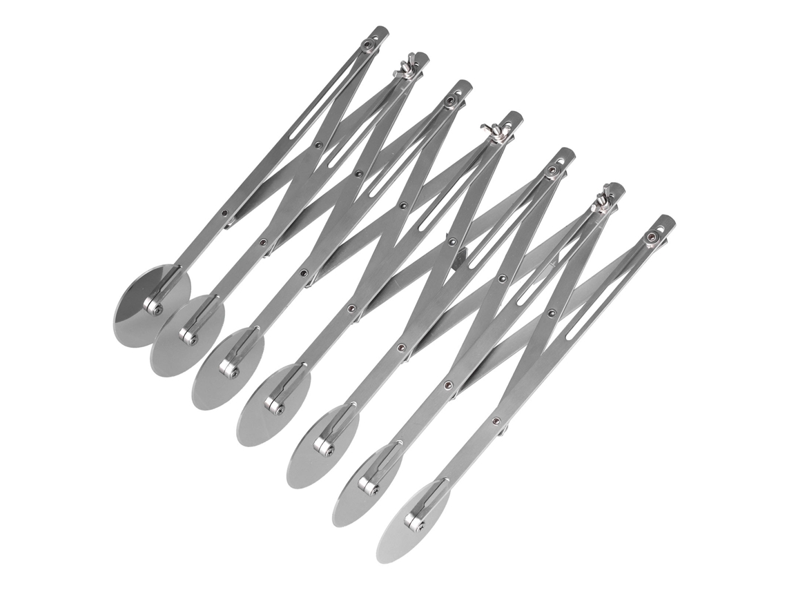 Laminadora De Masa De Acero Inoxidable Con Múltiples Ruedas Y Ajuste De Ancho Para Galletas, Pasteles Y Pizza - Utensilio De Cocina