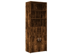 Maison Exclusive - Aparador Alto Madera De Ingeniería Roble Ahumado 70x42,5x185 Cm