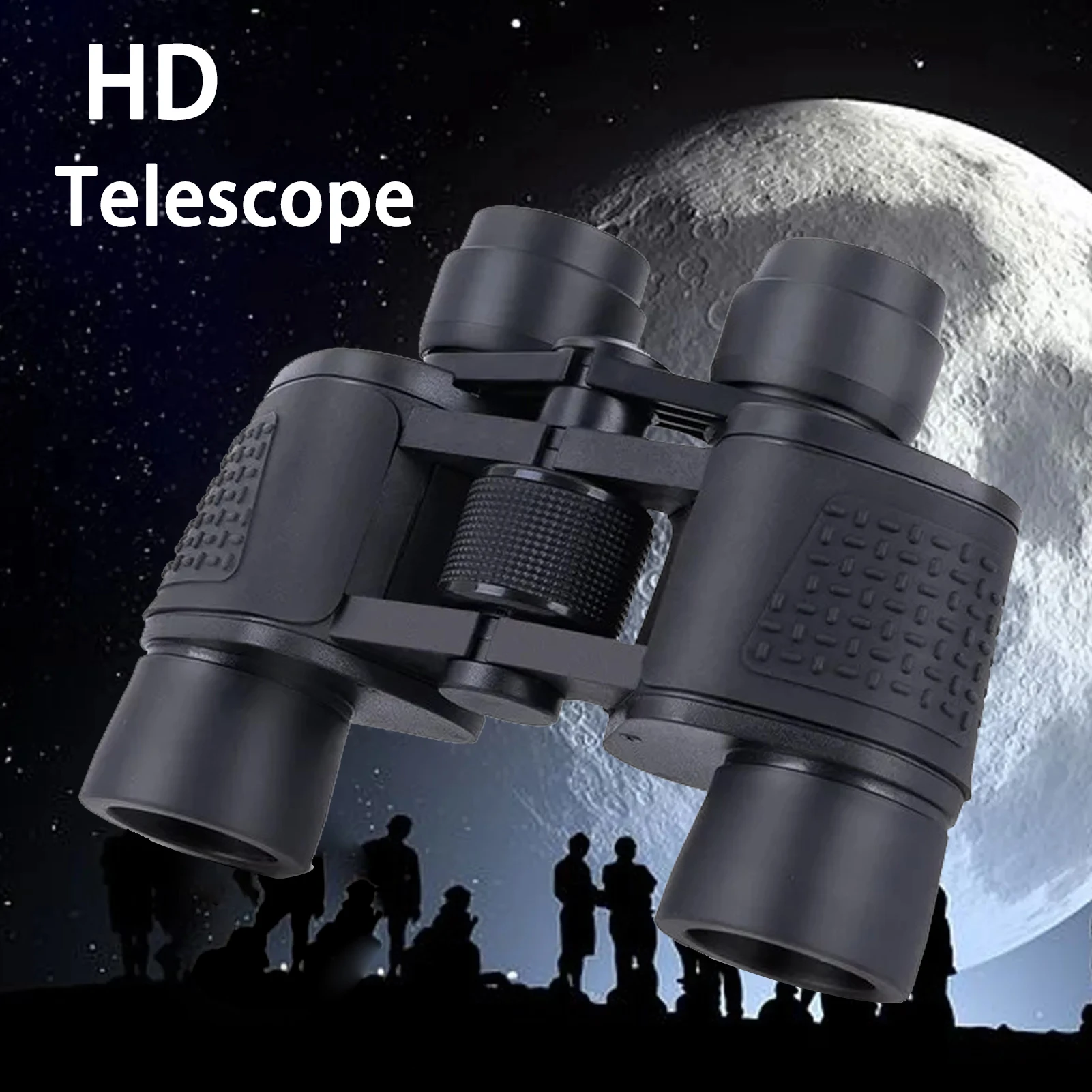 Prismáticos de largo alcance 80x80 de 15000 m, telescopio HD, lentes ópticas impermeables, visión nocturna para caza y deportes.