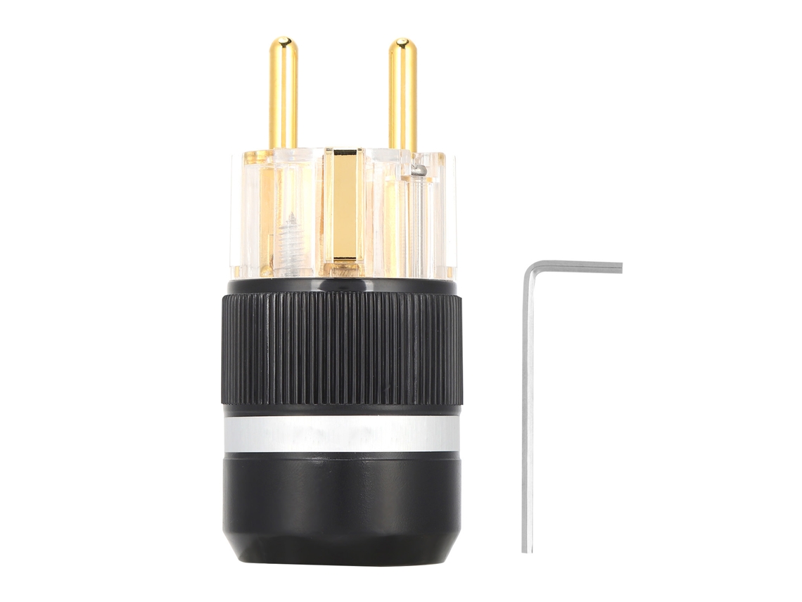 Enchufe De Alimentación Mono Audio E101g, De Cobre Puro Con Baño De Oro De 24 Quilates Para Audio.