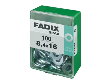 Caja M 100 Unidades. Arandela Plana Zinc 8 4X16Mm Fadix CONFORHOME