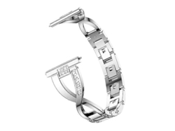 Correa de acero inoxidable con diamantes de imitación en forma de X para Samsung Galaxy Watch3 de 45 mm, reloj inteligente Ly Ebike