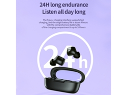 Fones De Ouvido Sem Fio Bt 5.3 Bateria Longa Vida Compartimento Transparente 4 Cores Baixo Consumo Energia
