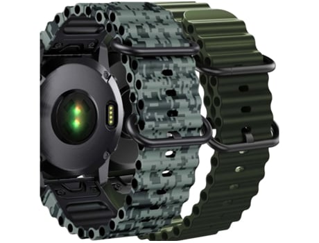 Correa Ocean Waves para Garmin Tactix 7 Pro Verde y Verde Camo Pack 2X VEANXIN