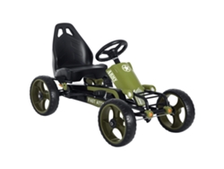 Coche De Pedales Infantil Con Freno De Embrague Y Asiento Ajustable, Color Verde.