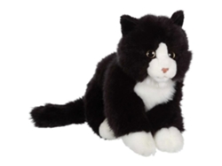 Peluche - Gypsy Toys - Gato Mimiz - 28cm - Negro/Blanco
