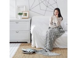 Rebe-manta De Cola De Sirena Plaid, Manta Personalizada, Regalo Ideal 190 X 90 Cm (gris)