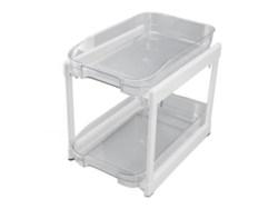 Organizador De Cestas Deslizantes De 2 Niveles Para Almacenamiento Debajo Del Fregadero De La Cocina Y El Baño.