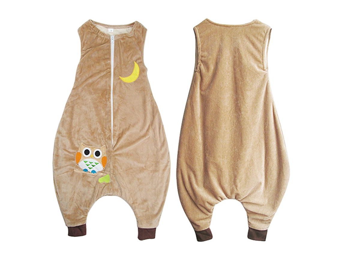 Saco De Dormir Para Bebé Con Pies, Sin Mangas, Manta Portátil, Cálido Y De Diseño Acogedor.