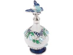 Flacon De Parfum Vintage En Verre 25 Ml Rechargeable Rétro Bleu Élégant D'huile Esencialle Para ...