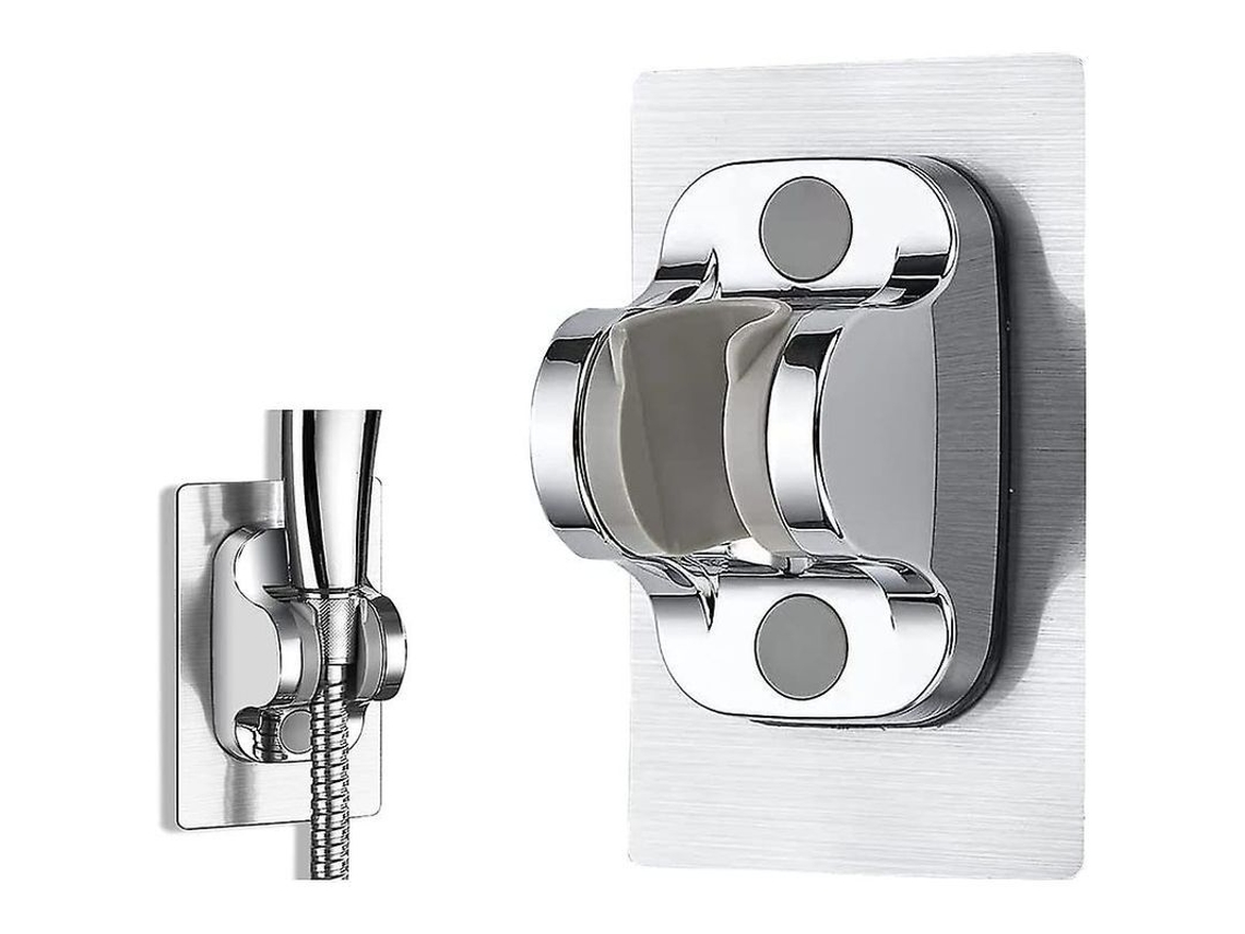 Soporte De Ducha Universal Ajustable Para Montaje En Pared Con Fijación Adhesiva, No Requiere Taladrar.