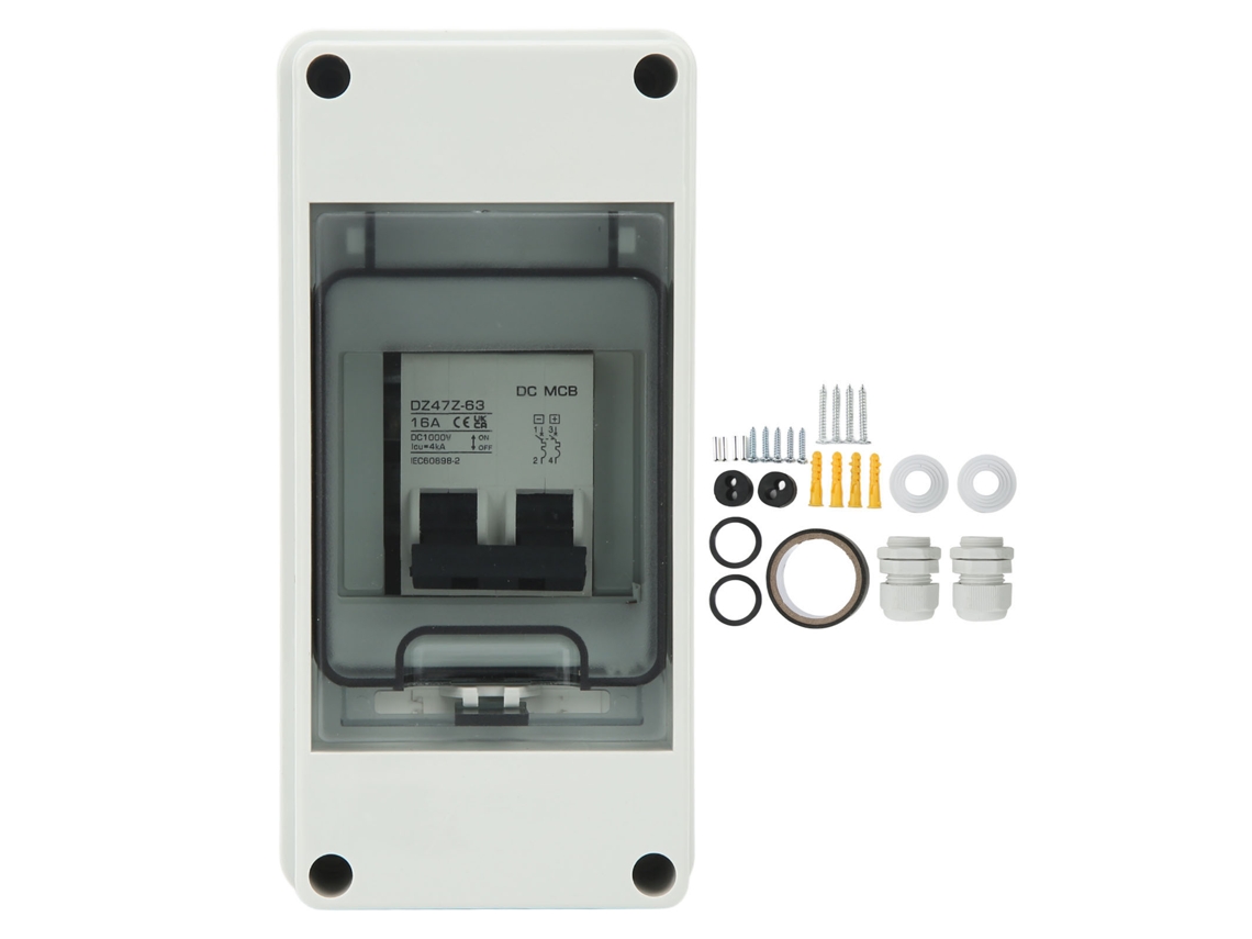 Disyuntor Miniatura 2p 16a Ip65 Resistente Al Agua, Interruptor De Cc 1000v Para Sistema Solar Fotovoltaico.