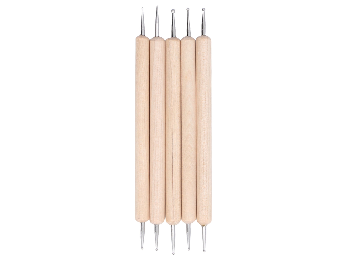 5 Piezas De Estilo De Doble Punta Con Bola De Acero Inoxidable Para Pintura Y Grabado Diy