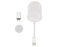 Adaptador Inalámbrico Para Carplay Y Android Auto 2.4ghz 5ghz Plug And Play Usb Tipo C 2 En 1 Blanco