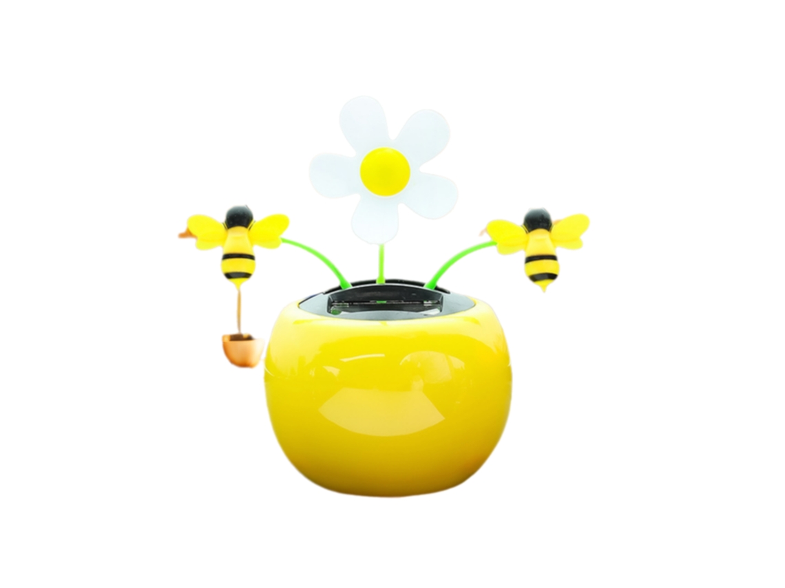 Adorno solar de plástico con forma de flor para coche, juguete infantil con movimiento de balanceo, duradero y económico.